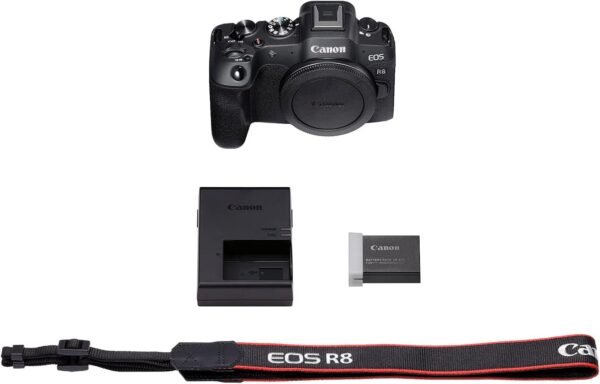 Canon EOS R8 Mirrorless Camera (Body Only), Full-Frame Hybrid Camera, 24.2 Megapixel CMOS Image Sensor, 4K Video, Content Creator Camera, Black - Image 8