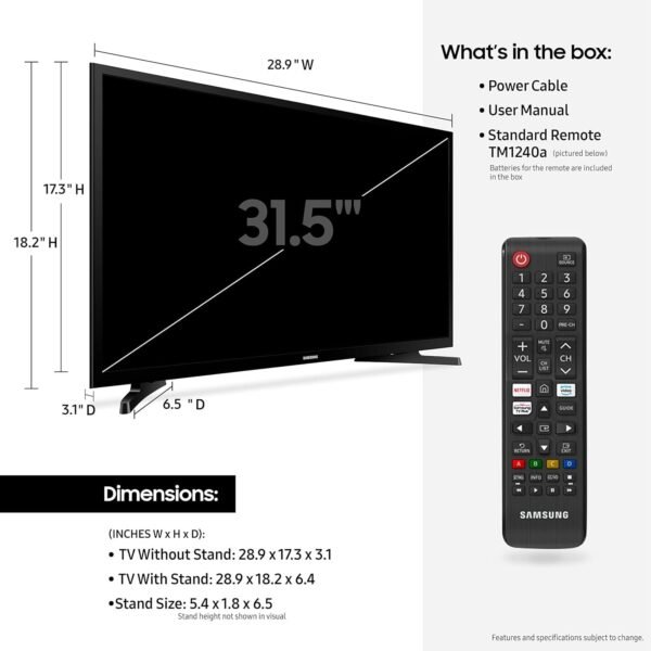 SAMSUNG 32-inch Class LED Smart FHD TV 1080P (UN32N5300AFXZA, 2018 Model), Black - Image 3