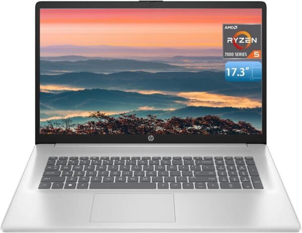 HP 17 Laptop, 17.3" FHD Display, 32GB RAM, 1TB SSD, AMD Ryzen 5 Processor(Beats i7-1165G7, Up to 4.3GHz), Webcam, Numeric Keypad, Long Battery Life, Windows 11 Home, Alpacatec Accessories, Silver