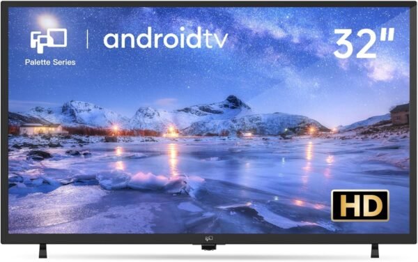 FPD 32 Inch Smart TV 720p HD Flat Screen Television (P-Series) with Google Play, Small LED Tvs for Living Room, Google Cast Built-in, Thin Streaming Live Android TV with WiFi, Bluetooth (2025 Model)